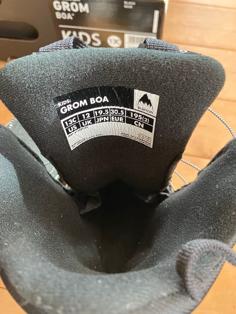 BURTON GROM BOA キッズスノーボードブーツ 19.5