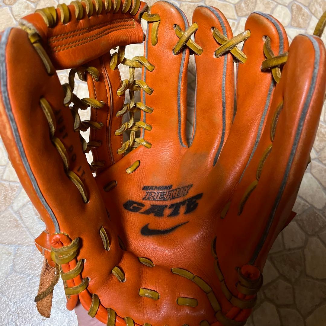 ナイキ 軟式 野球 グローブ 大人用 内野 革の破れ紐の切れ無し 123