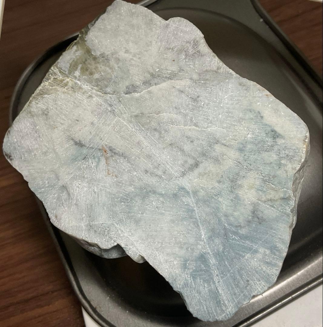 大所　渋い青色　糸魚川翡翠420g ヒスイ　ひすい