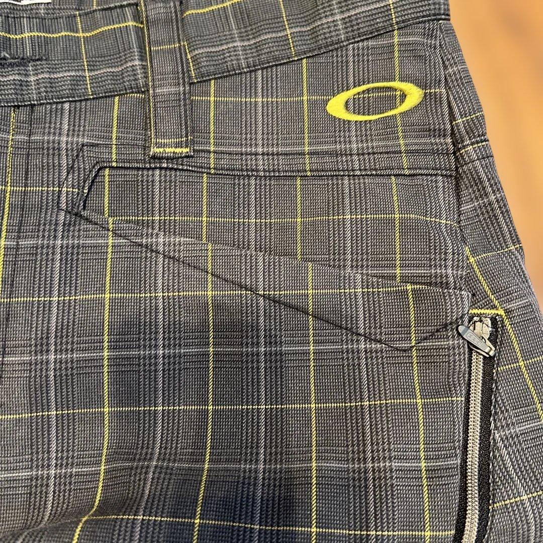 Oakley メンズパンツ グレー/イエロー チェック柄