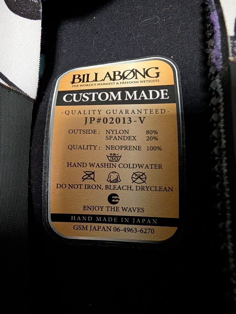 BILLABONG ウェットスーツS/M セミドライ女性用