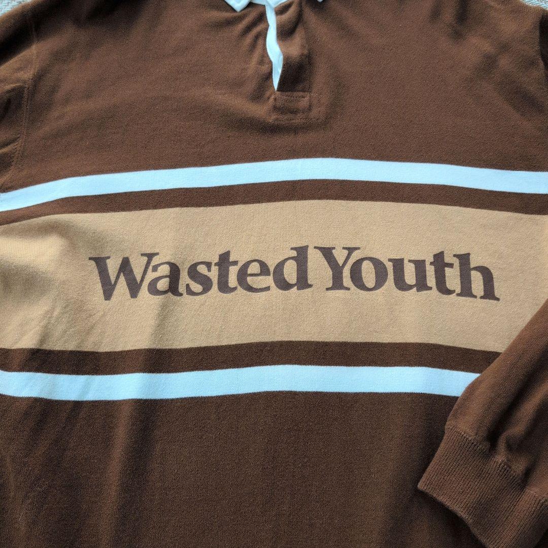 【希少】Wasted Youth 長袖ポロシャツ　ラガーシャツ