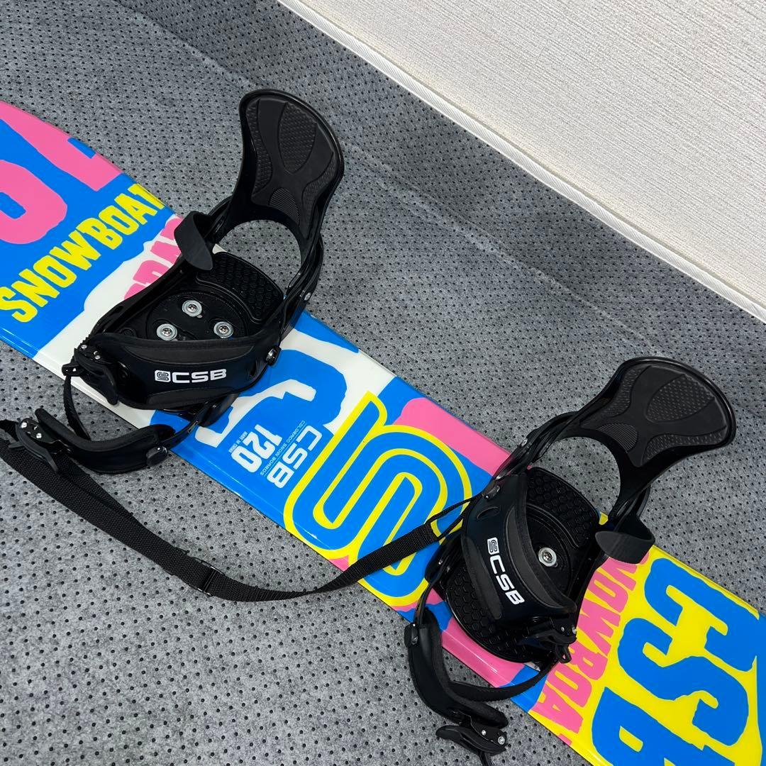 5回使用 キッズスノーボード 120cm CSB＋バイン＋ダイヤルブーツ