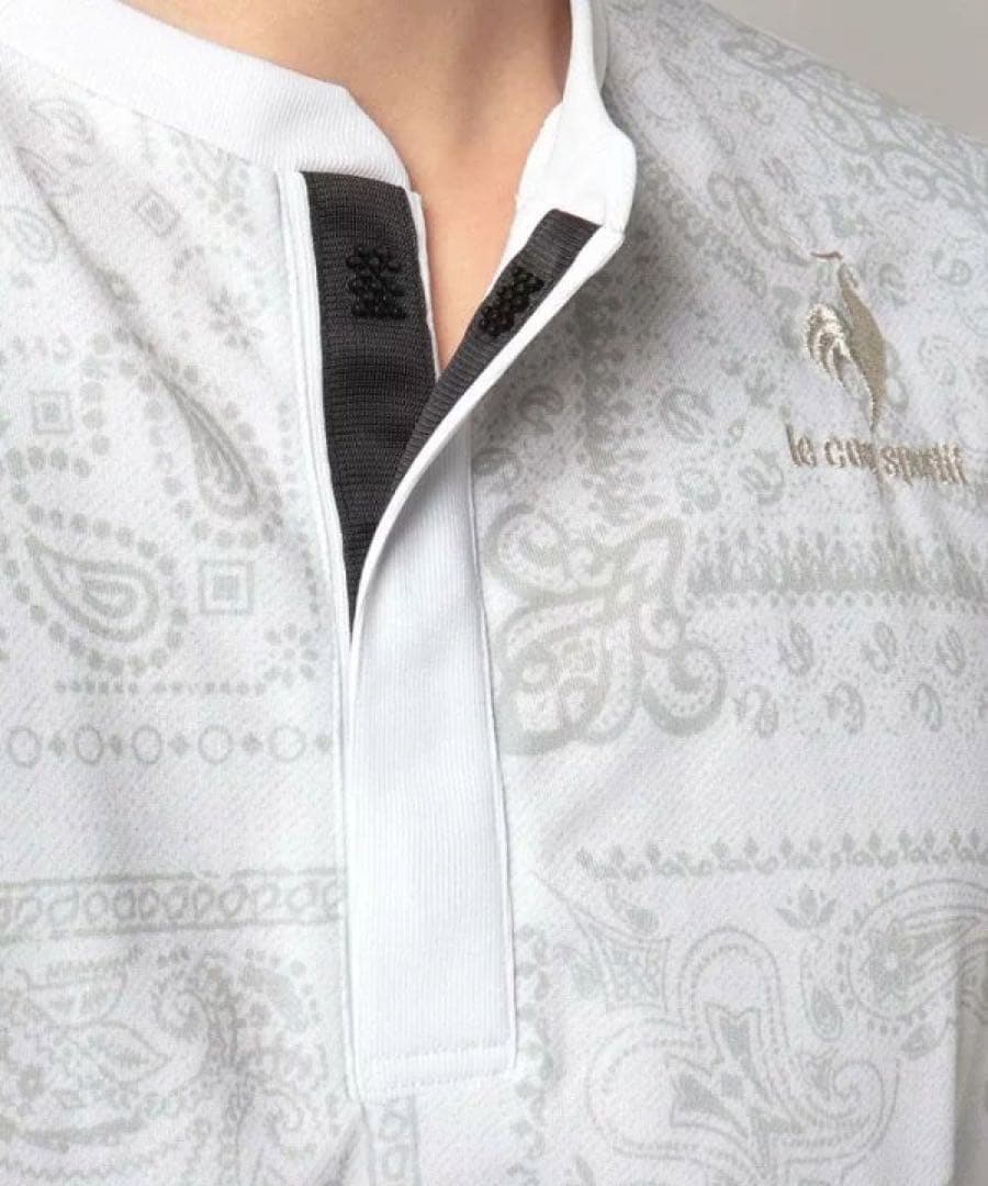 ルコックスポルティフ テニスウェア 半袖ＴシャツQTMSJA10白 メンズL新品