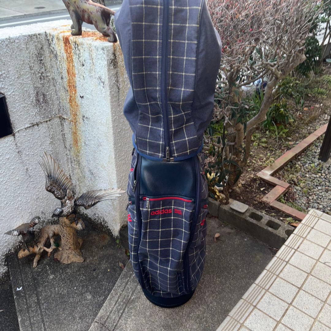 adidas チェック柄 ゴルフバッグ