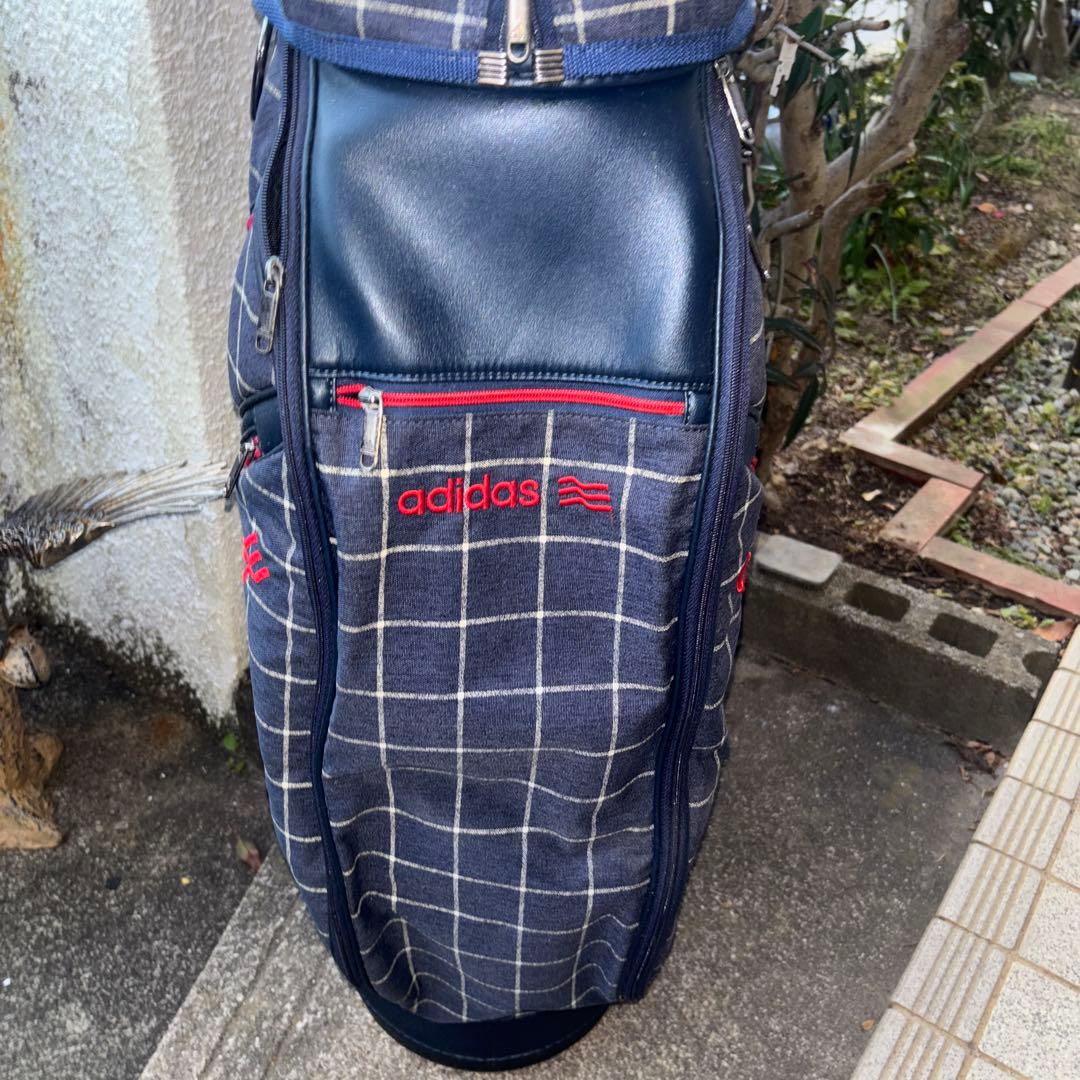 adidas チェック柄 ゴルフバッグ