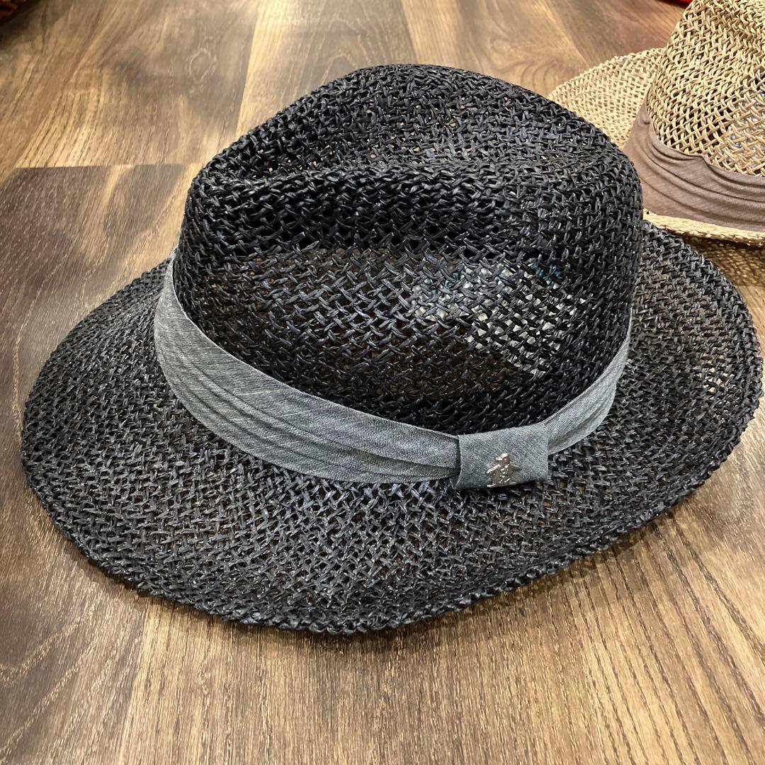 Munsingwear 黒 ベージュ 麦わら帽子 L 2個セット ゴルフ 帽子