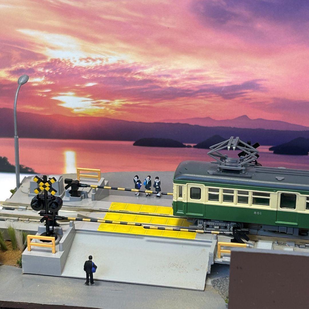 おやまかわ様 ご予約品　江ノ電　鎌倉高校前駅界隈&踏切　Nゲージ　展示品