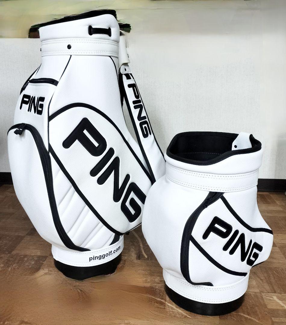 レア、PING ホワイト ミニ、キャディバッグ 美品