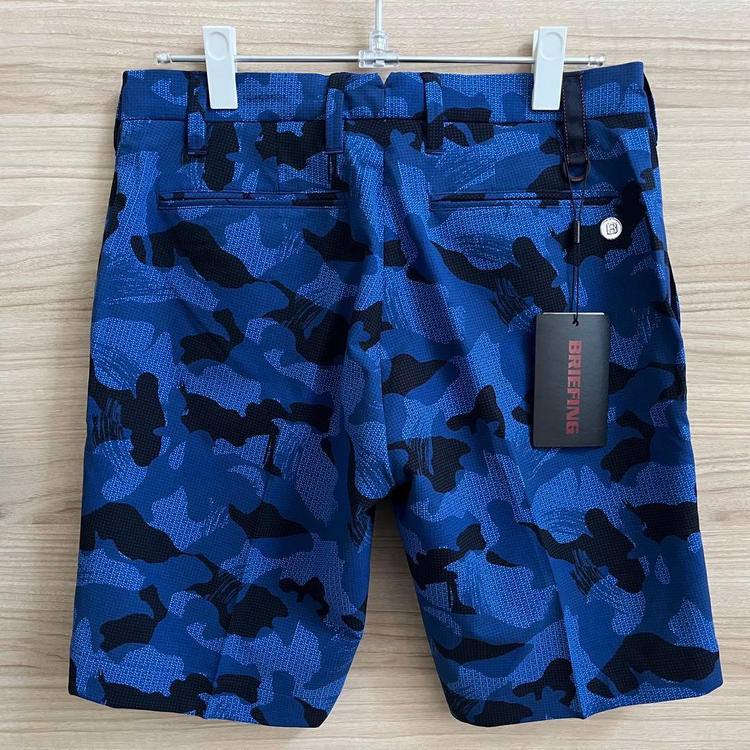 新品★50,600円 BRIEFING 上下２枚ポロシャツ＆ハーフパンツ黒青 S