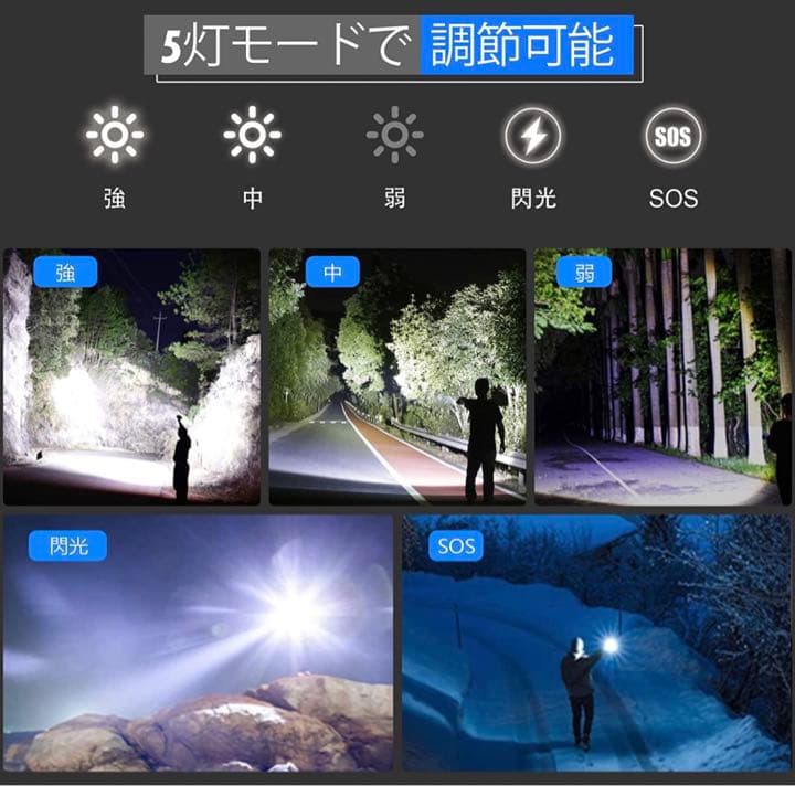 懐中電灯 かいちゅうでんとう led 強力 軍用 最強 Shadowhawk