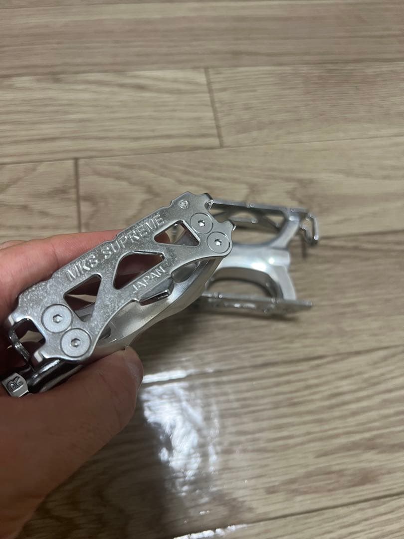 MKS 三ヶ島製作所 自転車 ペダル SUPREME シュプリーム シルバー