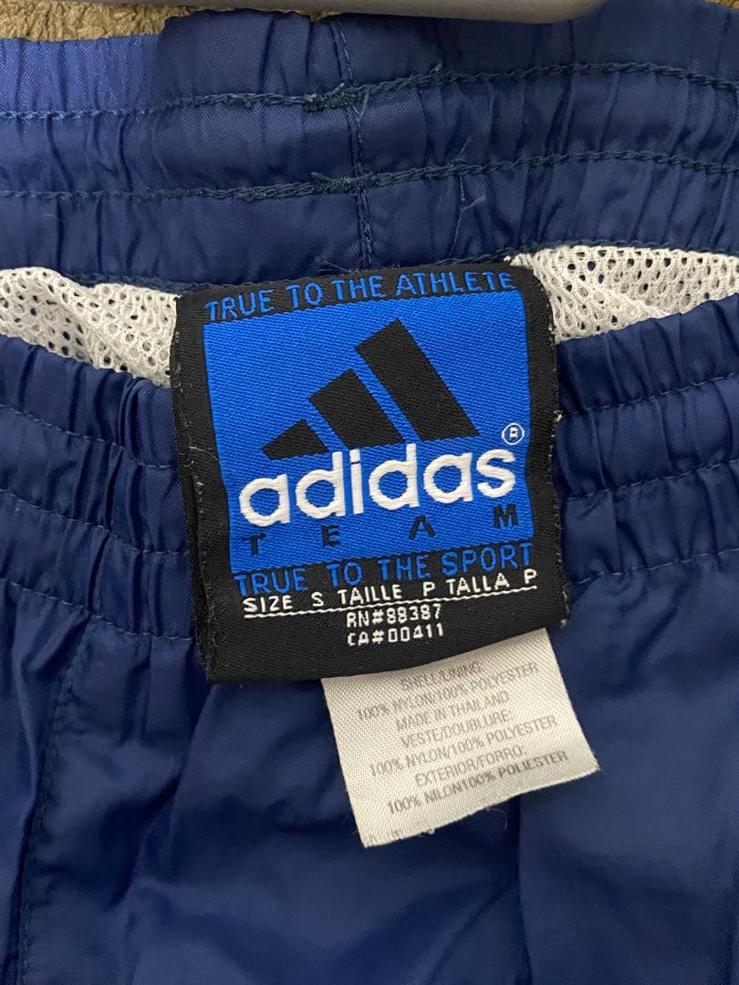 adidas 90s トラックパンツ　ナイロン　青