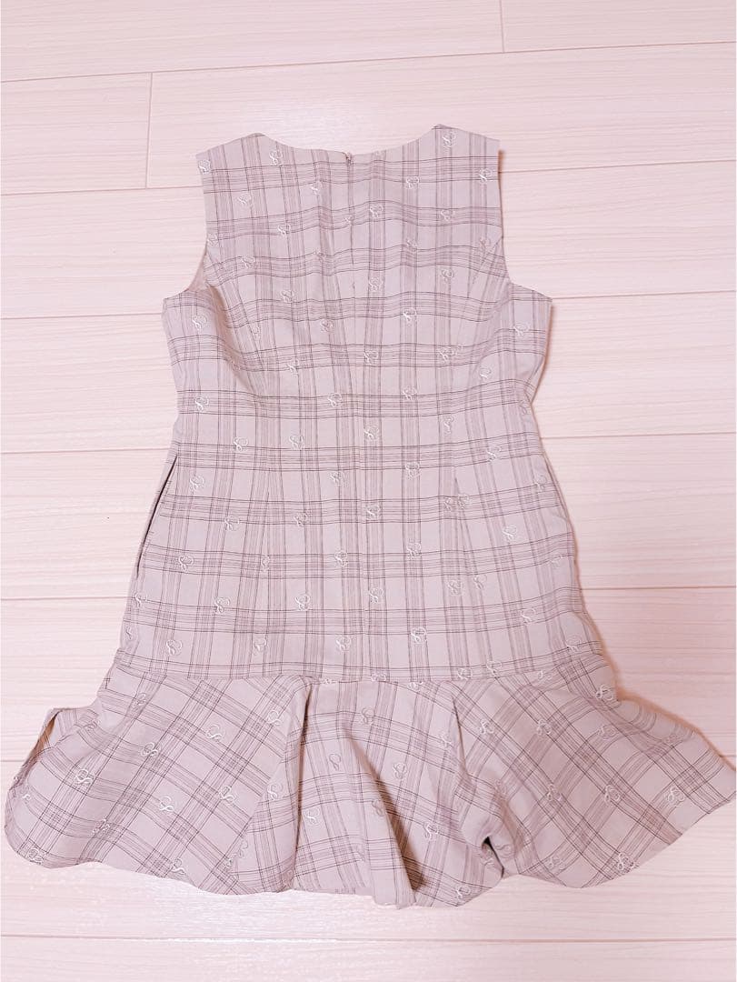 エイミーゴルフ チェックワンピース 帽子セットEIMY GOLF 美品　ピンク
