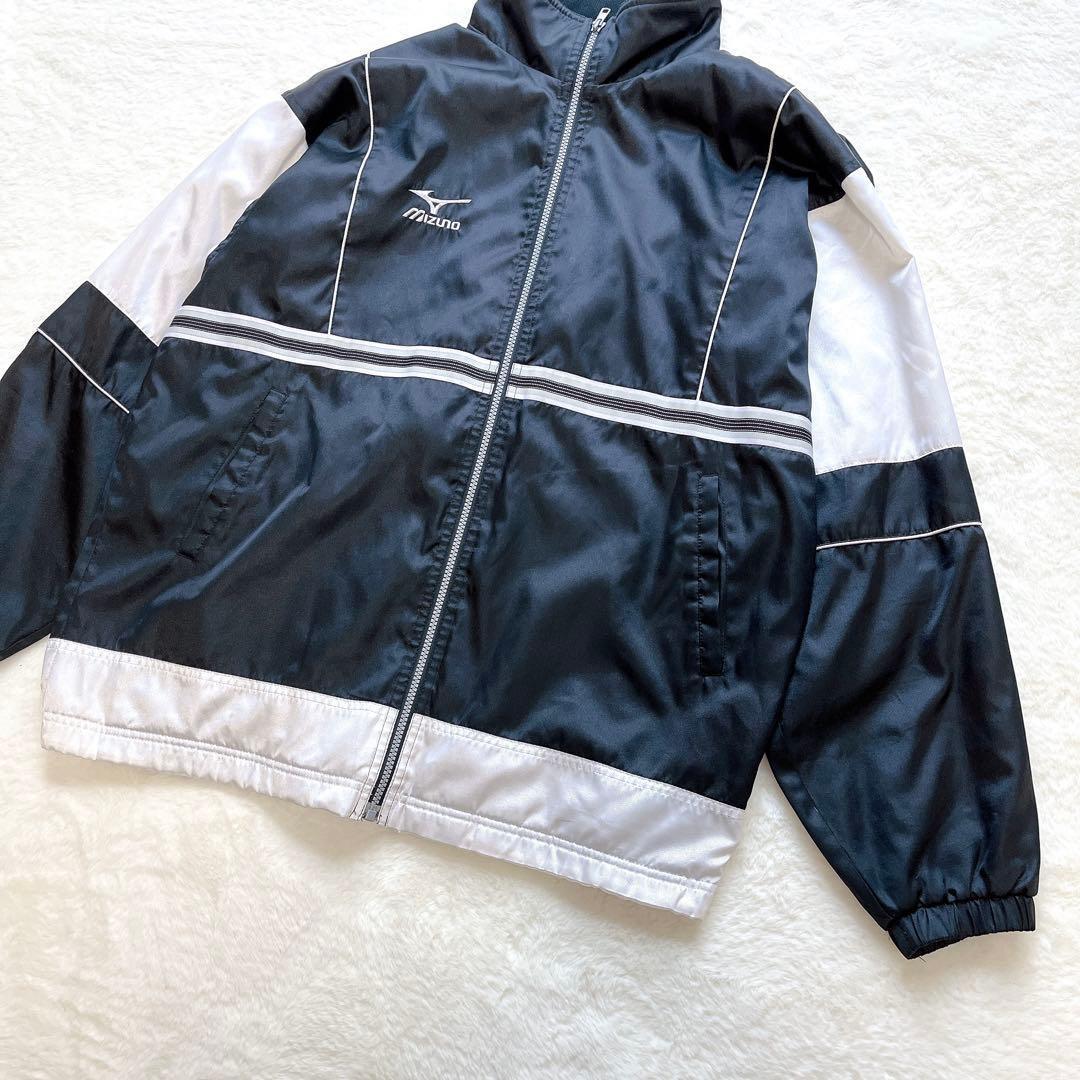 【ミズノ MIZUNO】ウィンドブレーカー L 収納式フード 刺繍ロゴ スポーツ