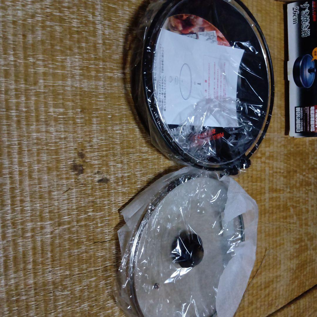 すき焼き鍋 26cm IH200V対応 ガラス蓋付き