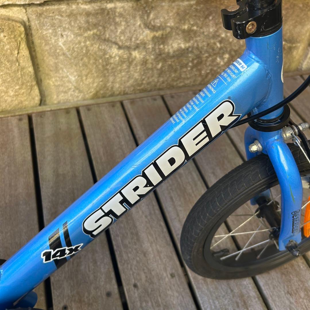 STRIDER ストライダー 14x ブルー ペダル・トレジャーバッグ付