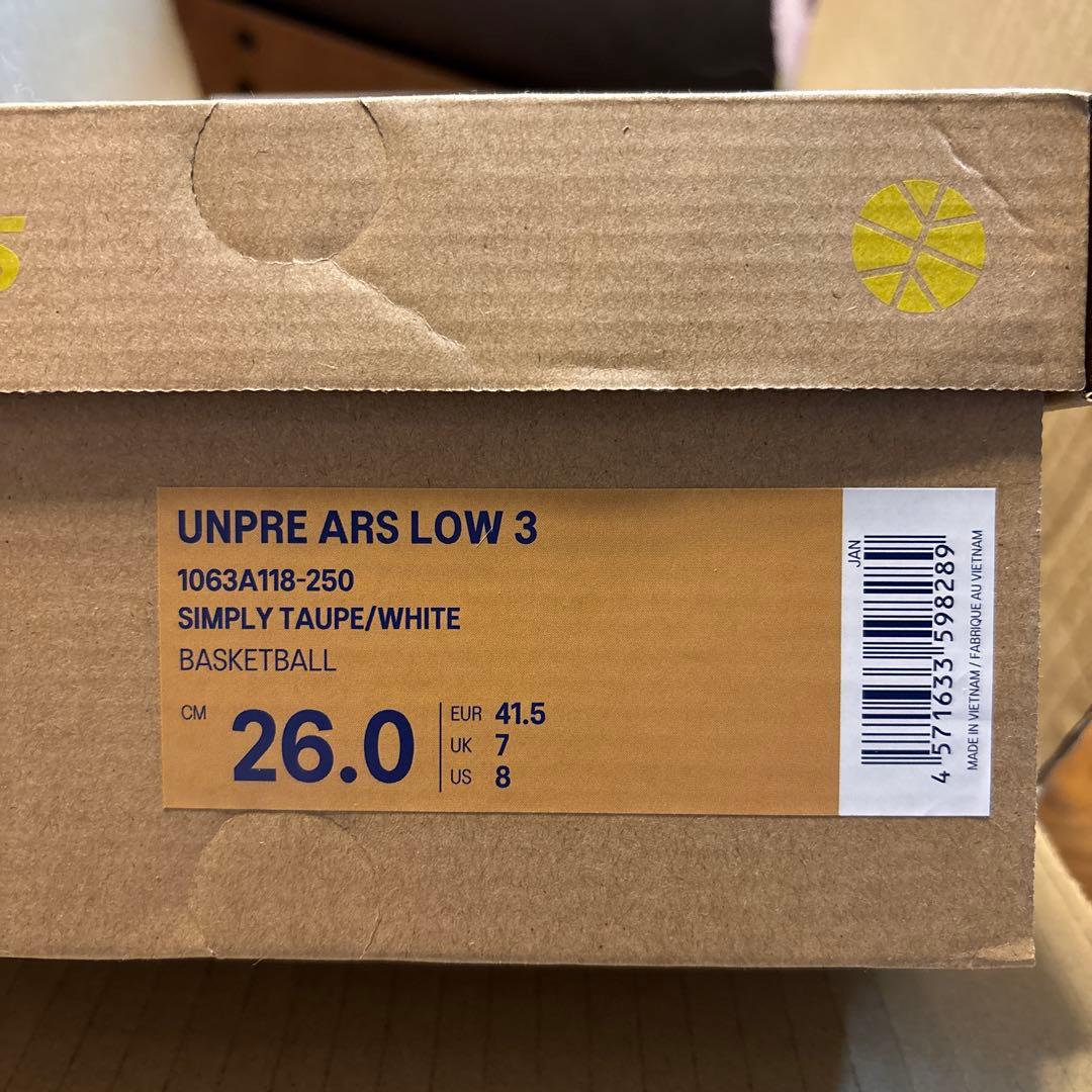 シューズ(男性用) ballaholic ASICS UNPRE ARS LOW 3 26.0cm