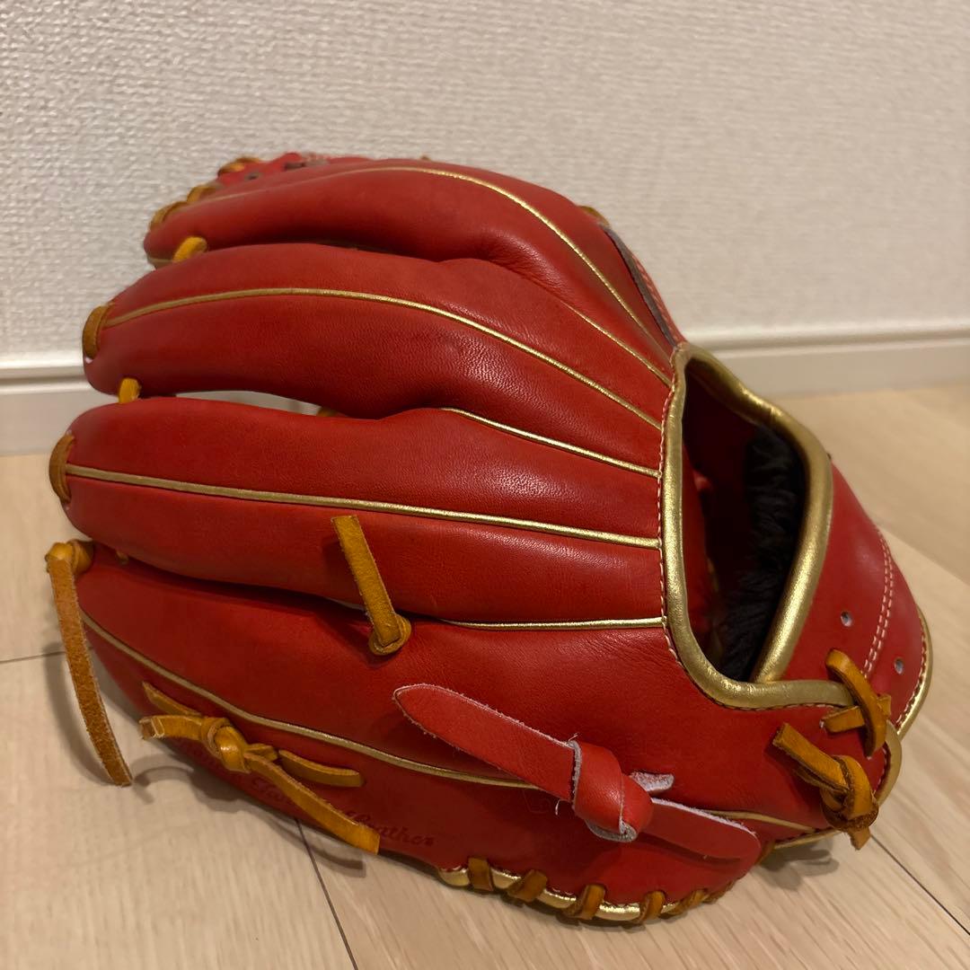 野球グローブ　軟式用　レッド