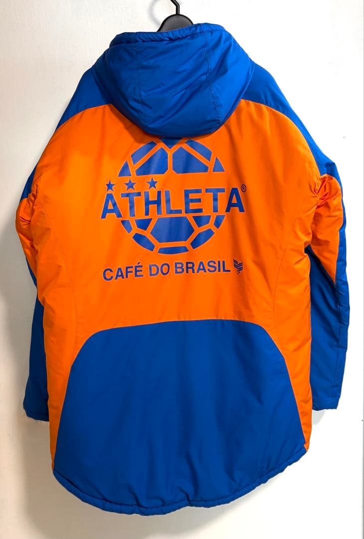 ATHLETA アスレタ ベンチコート ブルー オレンジ M ラグラン