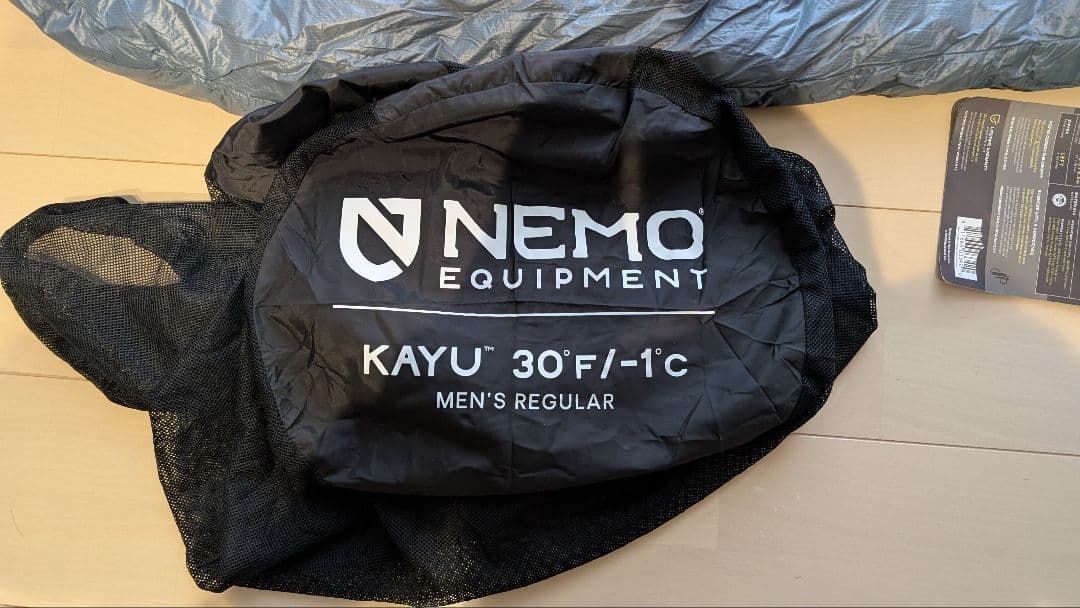 [新品未使用]NEMO KAYU 30°F メンズレギュラー 寝袋　ニーモ