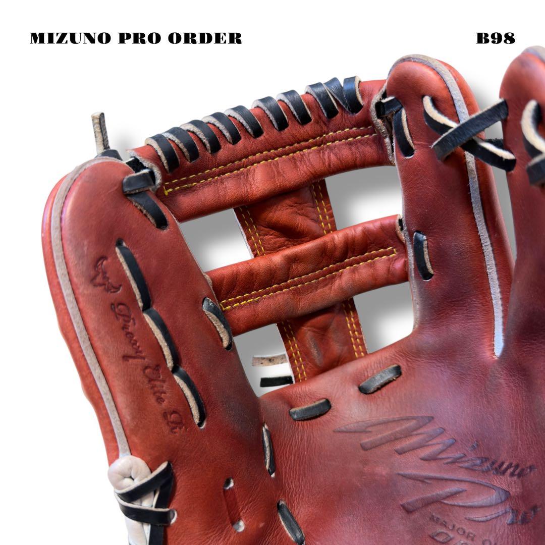 希少品！ MIZUNO PRO ORDER ミズノプロ オーダー グローブ 赤茶