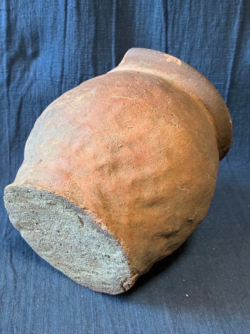 宗教刻文のある常滑小壷　発掘品　出土 室町時代