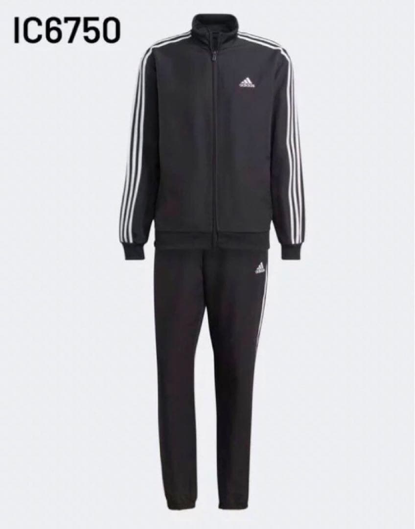 【adidas/アディダス】スリーストライプス ウーブントラックスーツ・XL・黒