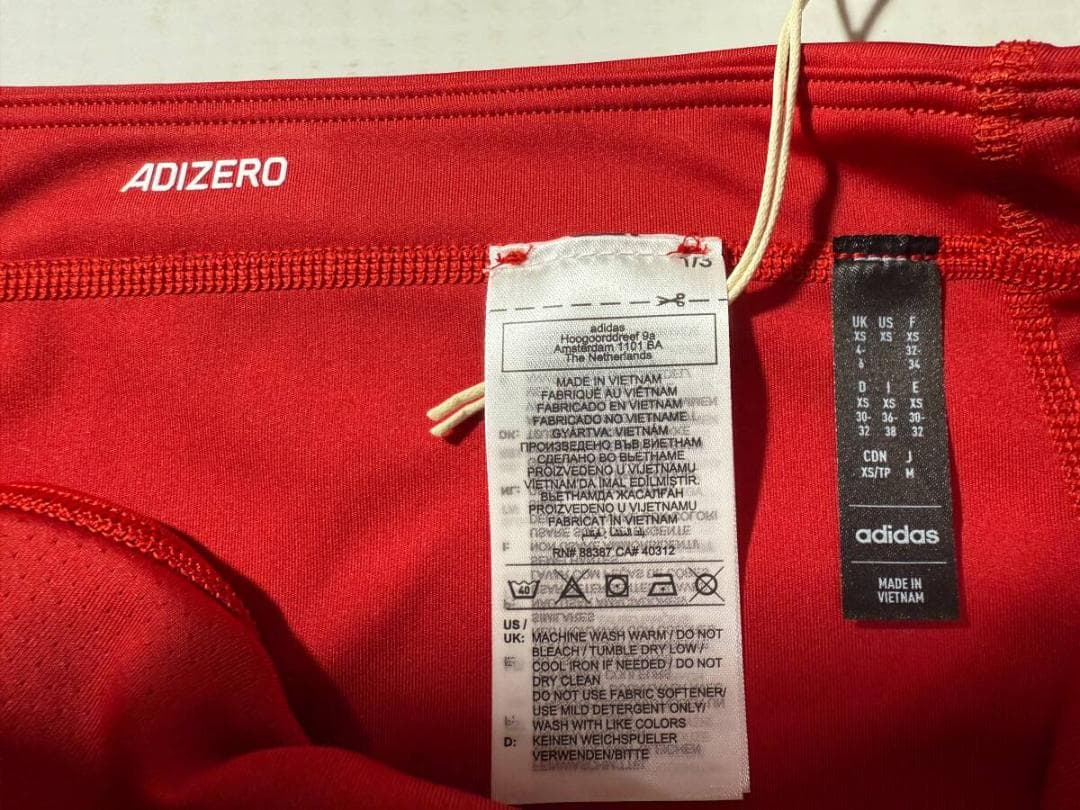 adidas Adizero 女性用 陸上 レーシングブルマ Red 海外XS