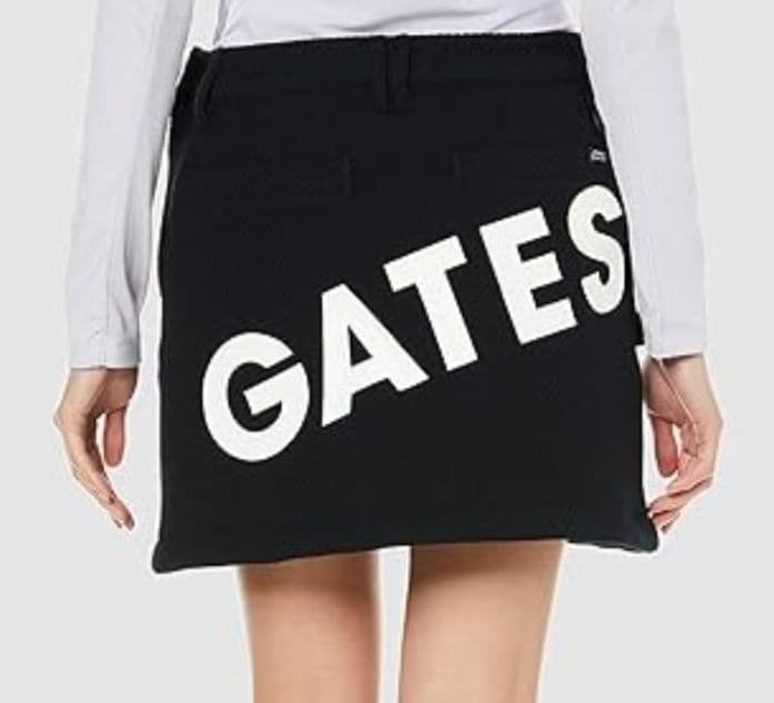 PEARLY GATES 黒 プリントロゴ スカート