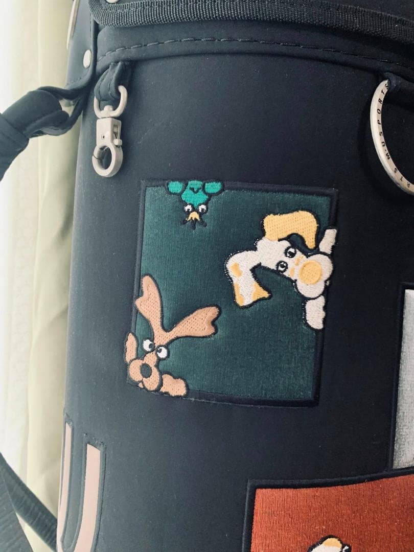 レア！犬の模様は全刺繍です！MIEKO UESAKOゴルフバッグ＆クラブセット