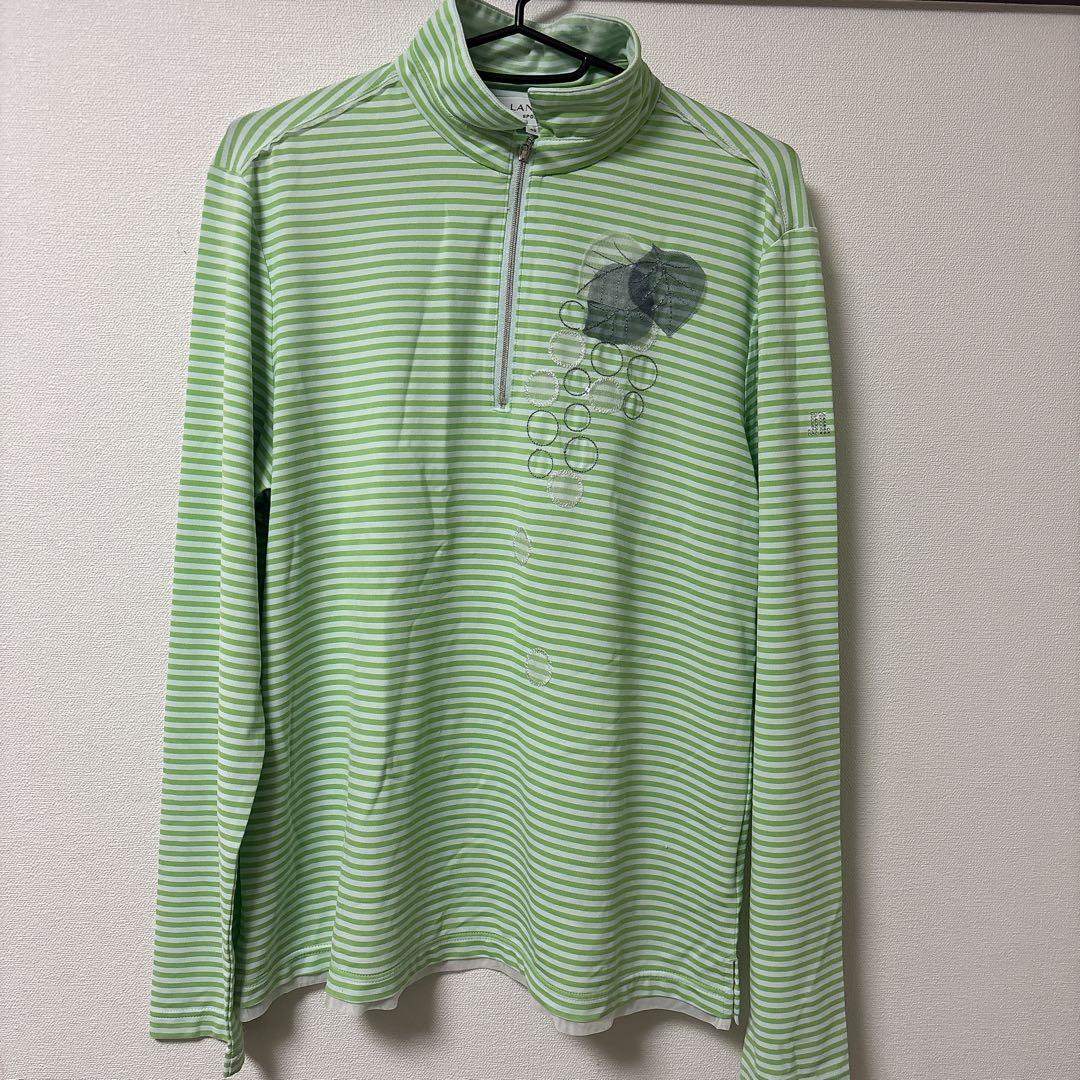 LANVIN SPORT レディース ゴルフ ハーフジップ長袖ウェア サイズ42