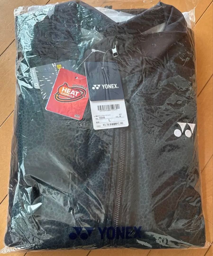 新品YONEX ヨネックス ウインドブレーカー　ウインドウォーマーシャツ　黒　Ｌ