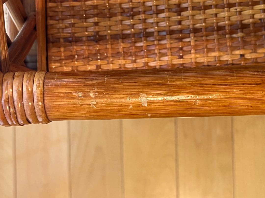 にこまる　ラタンチェスト 10杯タイプ 95cm幅 4段　藤家具　美品