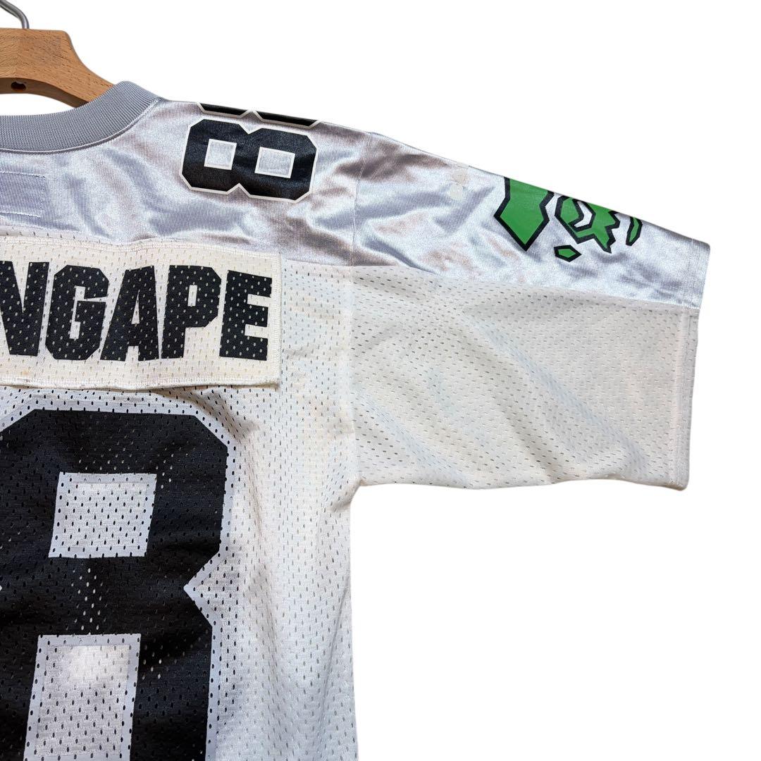 BAPE ベイシングエイプ フットボール シャツ ジャージ Tシャツ メッシュ