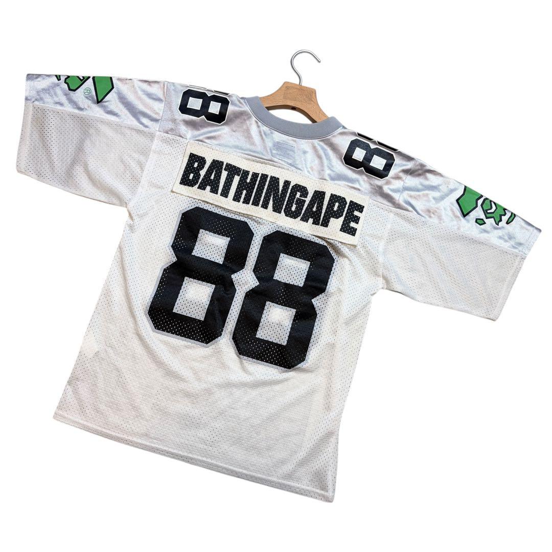 BAPE ベイシングエイプ フットボール シャツ ジャージ Tシャツ メッシュ