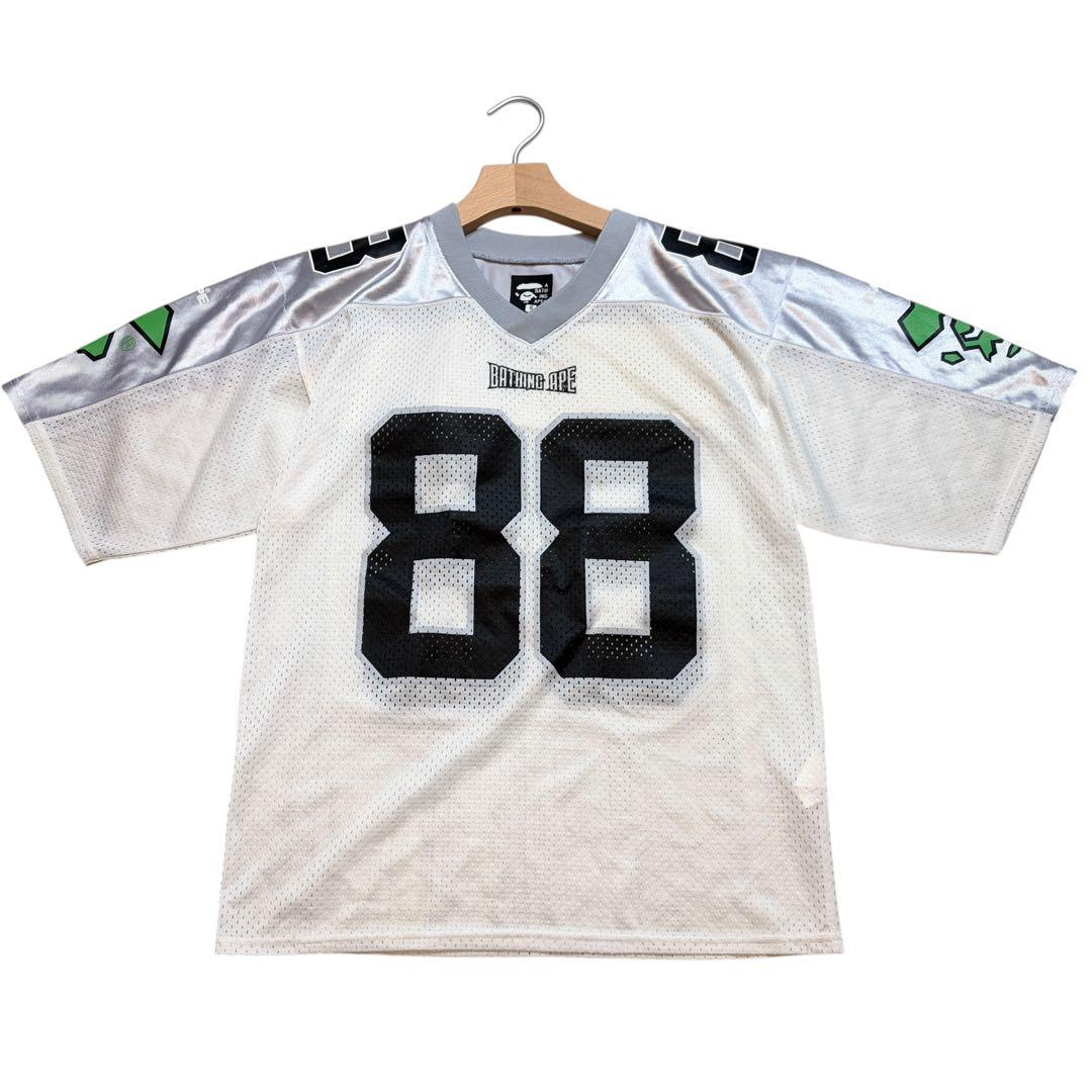 BAPE ベイシングエイプ フットボール シャツ ジャージ Tシャツ メッシュ