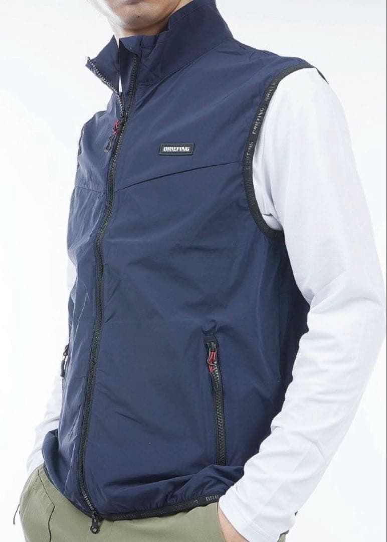 BRIEFING GOLF MS WIND VEST（NAVY／L）