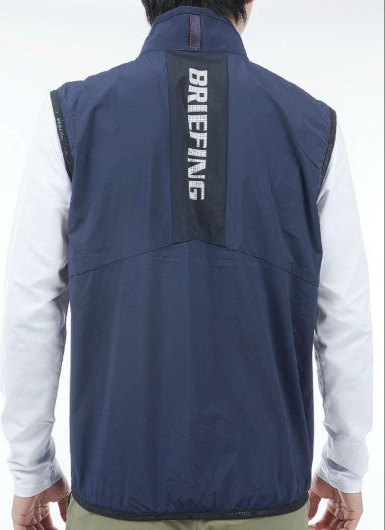 BRIEFING GOLF MS WIND VEST（NAVY／L）