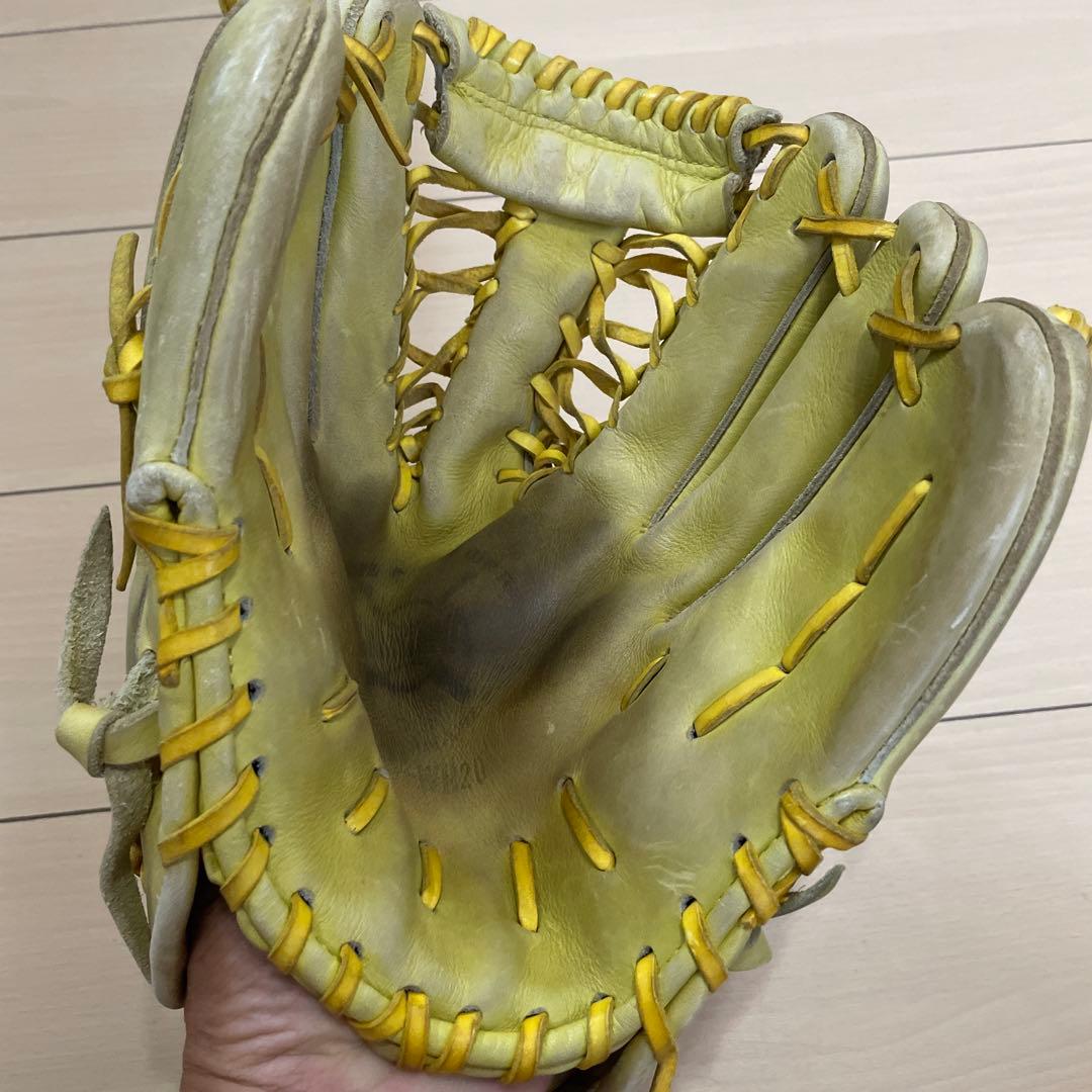 【希少】両投げ　TAMAZAWA 野球グローブ イエロー 軟式