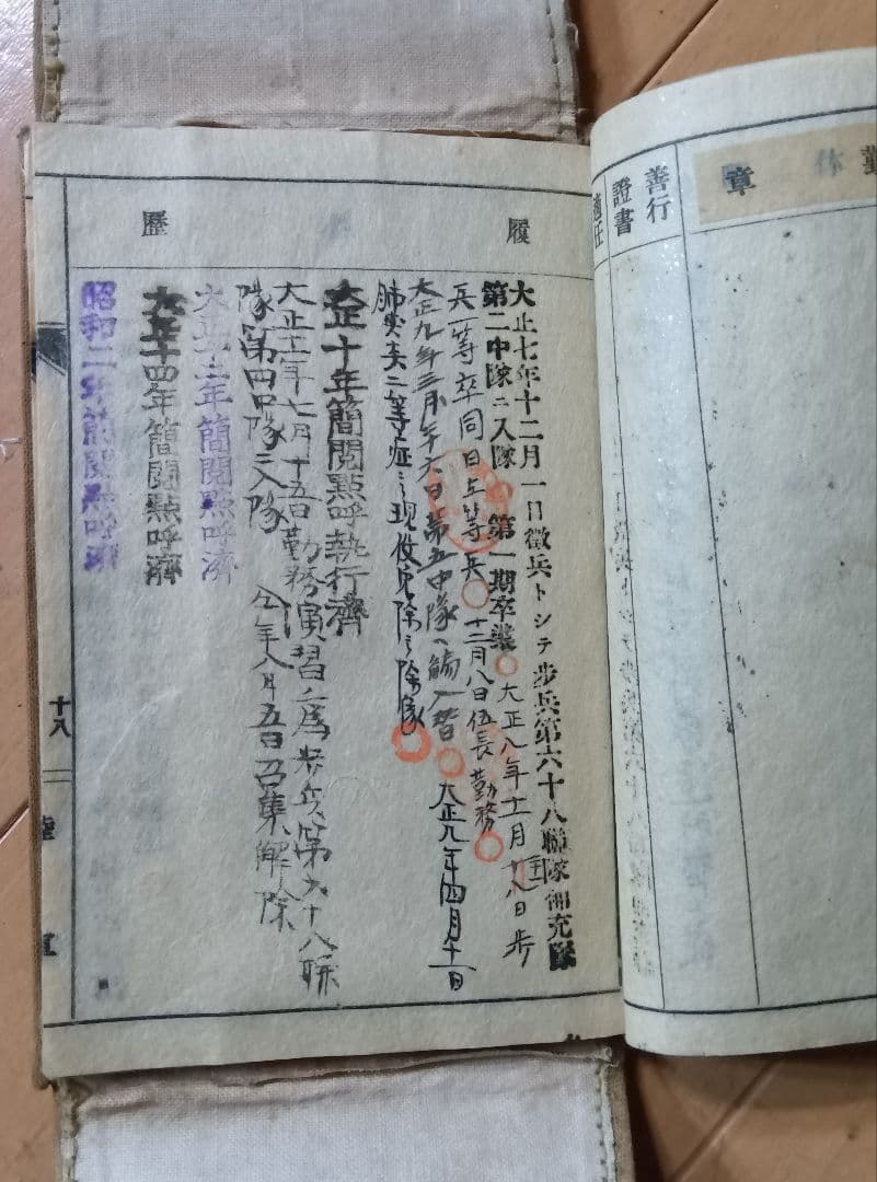 日本軍 の勲章、メダルと軍隊手帳セット