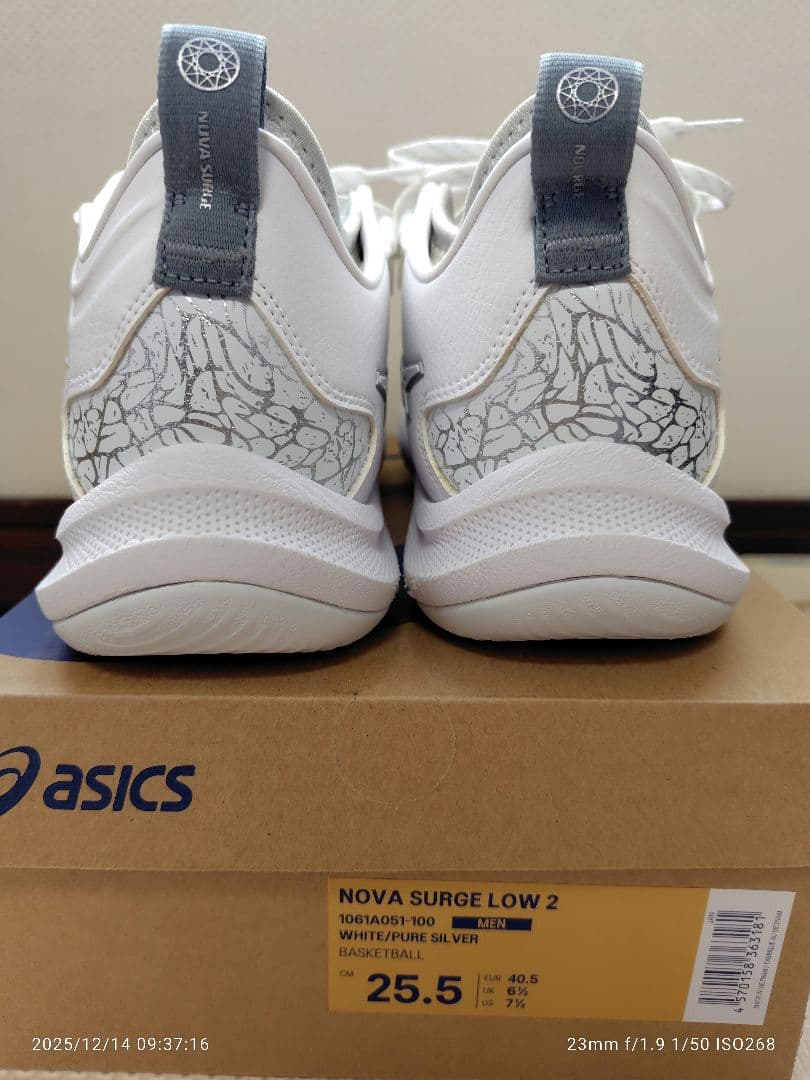 ノヴァサージロー2 美品25.5㎝　asics nova surge low 2
