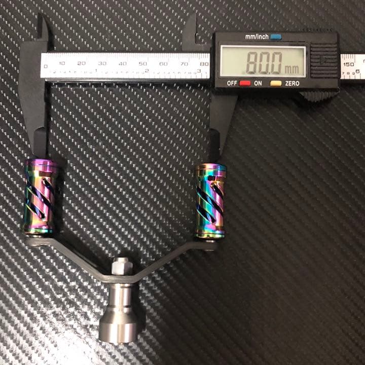 軽量DAIWA用スピニングリールカーボンダブルハンドル アルミハンドルノブセット