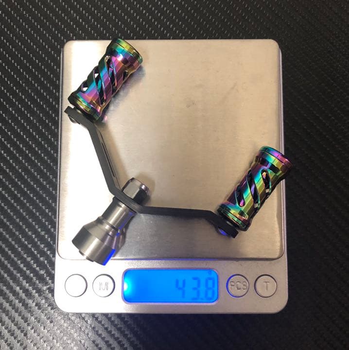 軽量DAIWA用スピニングリールカーボンダブルハンドル アルミハンドルノブセット