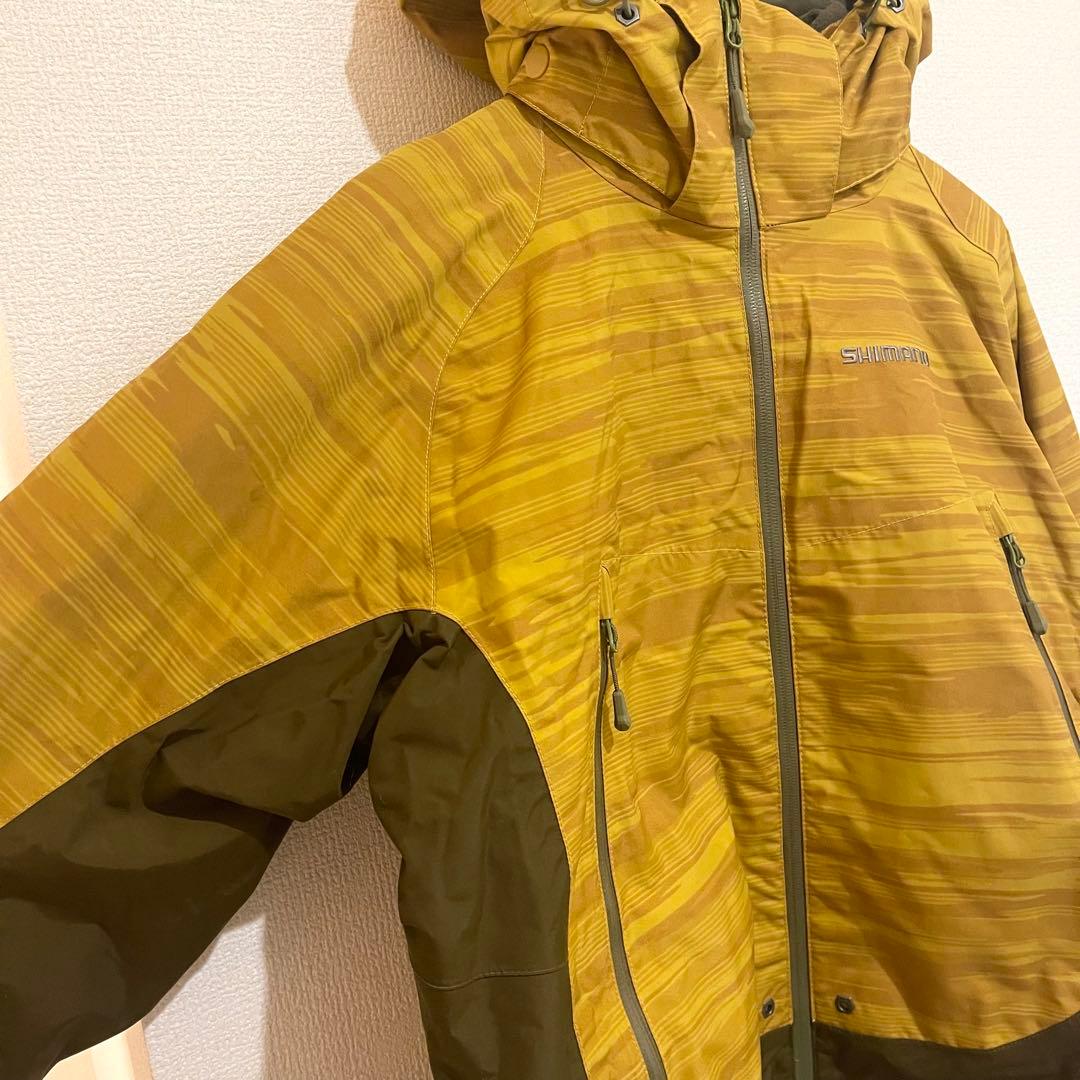 【極美品】SHIMANO ドライシールド フィッシングウェア 防寒防水 刺繍ロゴ