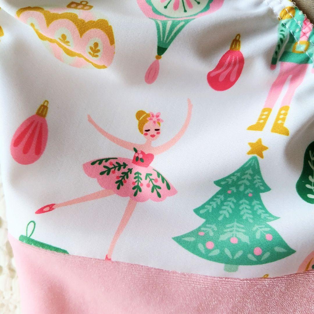 140㎝／くるみ割り人形がこの季節にぴったり♡ピンクのベロアレオタード