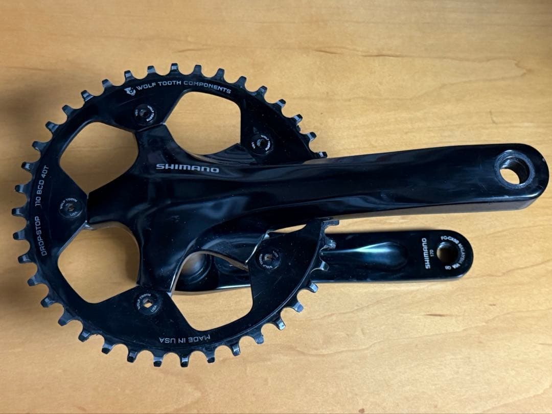 SHIMANO FC-CX50 クランクセット + Wolftooth 40T