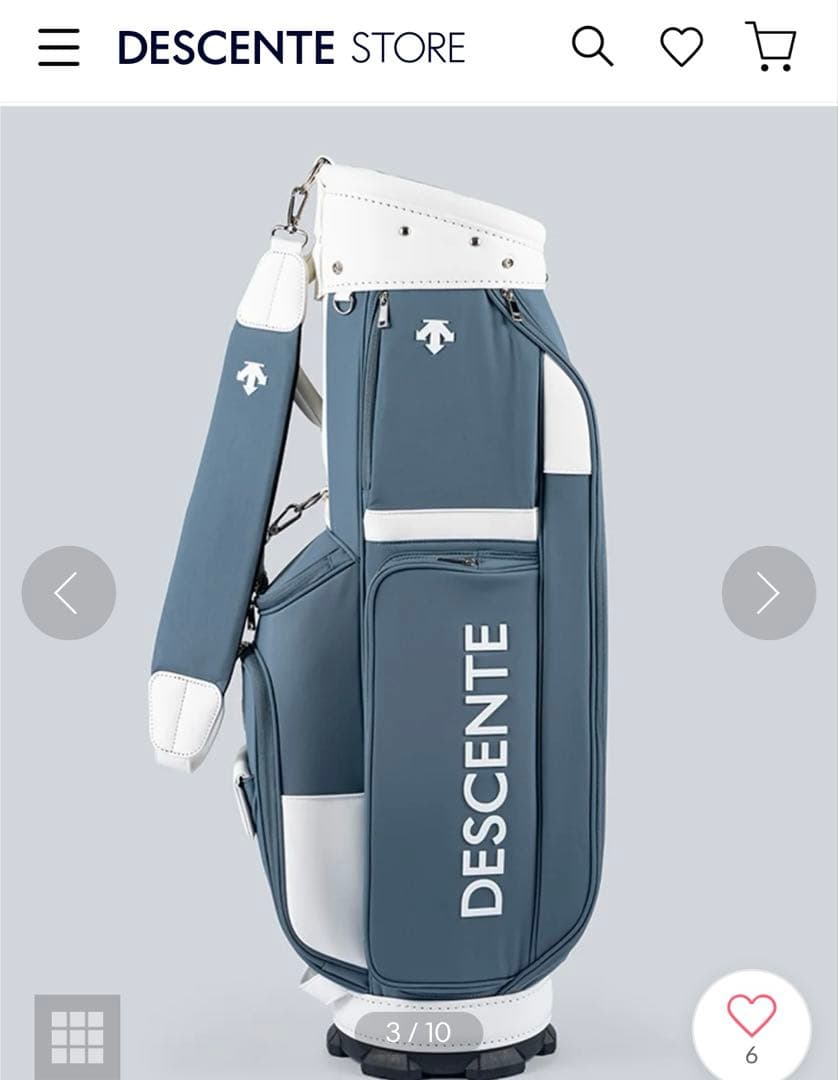 DESCENTE ダークブルー キャディバッグ　ゴルフバッグ　カートバッグ
