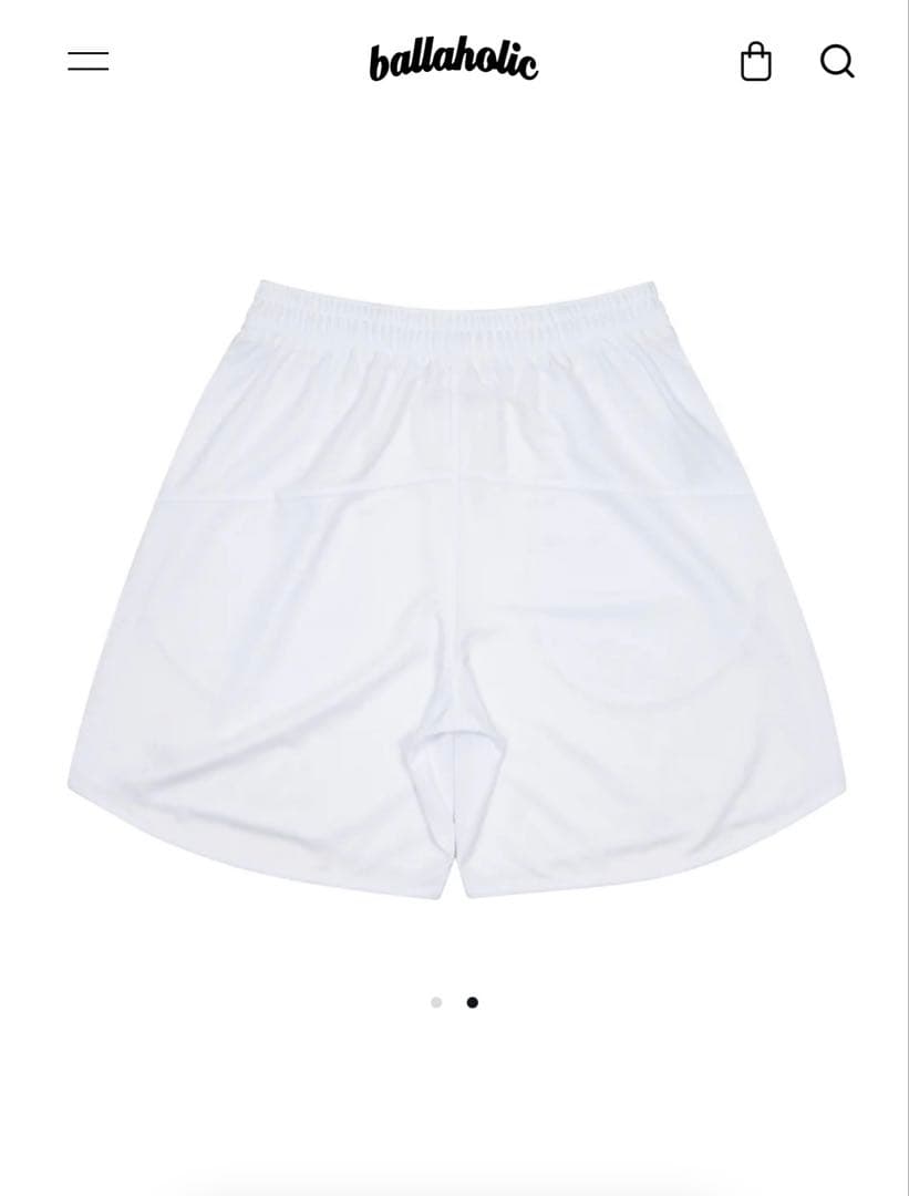 ballaholic Basic Zip Shorts ホワイト