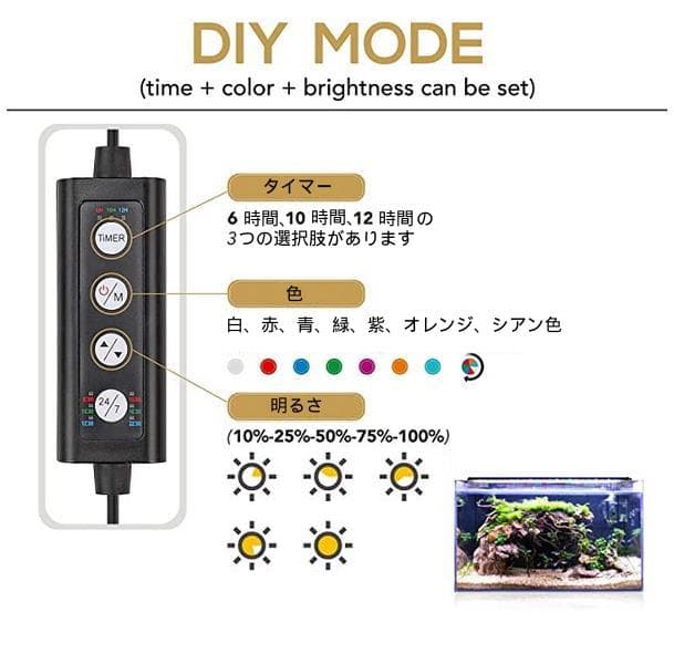 LED 水槽 アクアリウムライト 120cm～135cm タイマー付き